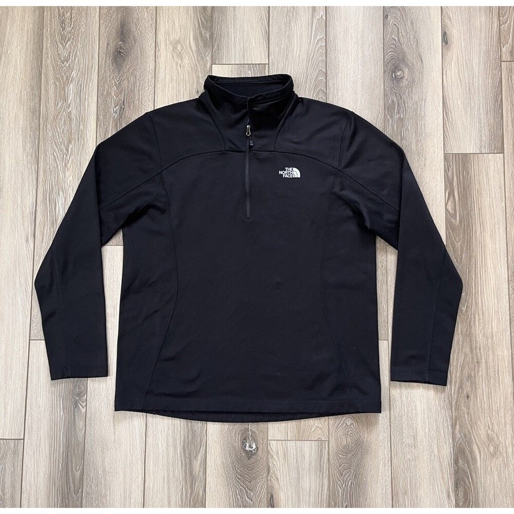 The North Face Mens Black 1/4 Zip Pullover Fleece Jacket Size Large